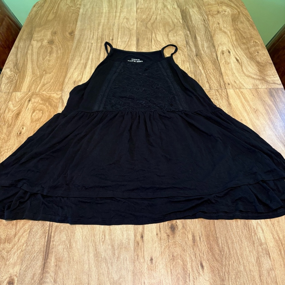 Torrid Deep Navy Blue Super Soft Knits Lace Front Sleeveless Top Womens Size 2